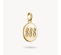 Thomas Sabo Charm Club Charming Connect Gold Plated Angel Number 888 With Stones Charm CC1255-414-14 - Sterling Silver / 18ct Gold Plated / Zirconia