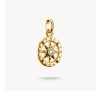 Thomas Sabo Charm Club Charming Connect Gold Plated Compass With - Sterling Silver / 18ct Gold Plated / Zirconia
