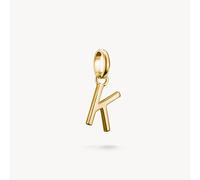 Thomas Sabo Charm Club Connect CC1217-413-39 18ct Gold Plated Letter K Pendant Recycled 925 Silver