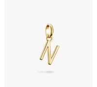 Thomas Sabo Charm Club Charming Connect Gold Plated Letter N - Sterling Silver / 18ct Gold Plated