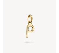 Thomas Sabo Charm Club Charming Connect Gold Plated Letter P Charm CC1222-413-39 - Sterling Silver / 18ct Gold Plated