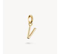 Thomas Sabo Charm Club Charming Connect Gold Plated Letter V Charm CC1228-413-39 - Sterling Silver / 18ct Gold Plated