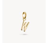 Thomas Sabo Charm Club Charming Connect Gold Plated Letter W - Sterling Silver / 18ct Gold Plated