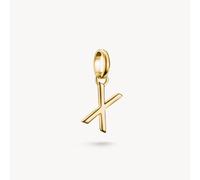 Thomas Sabo Charm Club Charming Connect Gold Plated Letter X - Sterling Silver / 18ct Gold Plated