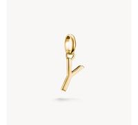 Thomas Sabo Charm Club Charming Connect Gold Plated Letter Y Charm CC1231-413-39 - Sterling Silver / 18ct Gold Plated