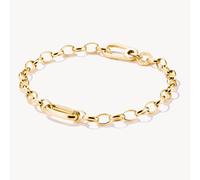Thomas Sabo Charm Club Charming Connect Gold Plated Link Bracelet C1202-413-39 - Size - 15cm - Sterling Silver / 18ct Gold Plated