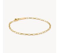Thomas Sabo Charm Club Charming Connect Gold Plated Paperclip Bracelet A2206-413-39-L19v - Sterling Silver / 18ct Gold Plated