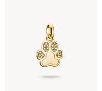 Thomas Sabo Charm Club Charming Connect Gold Plated Paw Print - Sterling Silver / 18ct Gold Plated / Zirconia