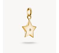 THOMAS SABO Charm Club Connect Gold Plated Cubic Zirconia Star Charm CC1238-414-14
