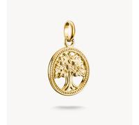 Thomas Sabo Charm Club Charming Connect Gold Plated Tree Of Love With Stones Charm CC1262-414-14 - Sterling Silver / 18ct Gold Plated / Zirconia