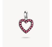 Thomas Sabo Charm Club CC1237-639-10 Heart with Red Stones Recycled 925 Silver – Black