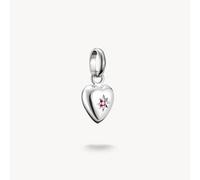 Thomas Sabo Charm Club Charming Connect Sterling Silver Heart - Sterling Silver/ Lab-Grown Ruby
