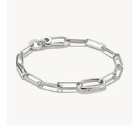 Thomas Sabo Charm Club Charming Connect Sterling Silver Paperclip Link Bracelet C1205-001-21 - Size - 17cm - Sterling Silver