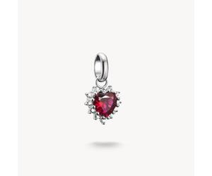 Thomas Sabo Charm Club Charming Connect Sterling Silver Romance - Sterling Silver/ Lab-Grown Ruby / Zirconia