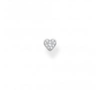 Thomas Sabo Charm Club Charming Silver Zirconia Heart Single Ear Stud H2145-051-14 - Timeless - Sterling Silver