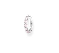 Thomas Sabo Charm Club Charming Silver Zirconia Pink Stones Single Hoop Earring CR664-166-7 - - Sterling Silver / Stone / Zirconia