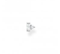 Thomas Sabo Charm Club Charming Silver Zirconia White Stone Single Ear Stud H2186-051-14 - - Sterling Silver / Zirconia