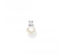 Thomas Sabo Charm Club Charming Sterling Silver Delicate Pearl Single Ear Stud H2214-167-14 - - Sterling Silver / Pearl / Zirconia