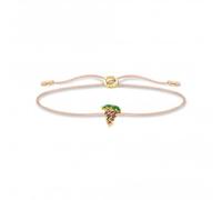 Thomas Sabo Charm Club Charming Sterling Silver Gold Plated Grapes Bracelet LS127-472-7-L20V - - Sterling Silver / Gold Plated / Stone / Nylon