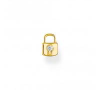 Thomas Sabo Gold Tone CZ Padlock Single Stud Earring 0.7 x 0.5cm