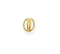 THOMAS SABO Single ear cuff criss cross dots yellow gold 18k Yellow Gold Plating, 925 Sterling Silver