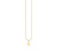 Thomas Sabo Sterling Siver Yellow Gold Moon Necklace 45cm KE2053-413-39-L45v - Sterling Silver