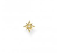 Thomas Sabo Charm Club Charming Yellow Gold Star Single Ear Stud H2144-414-14 - Elegant Styling - Sterling Silver