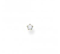 Thomas Sabo Charm Club Charming Yellow Gold Zirconia Claw Setting Single Ear Stud H2135-414-14 - - Sterling Silver