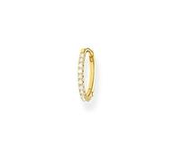 Thomas Sabo Charm Club Charming Yellow Gold Zirconia Hoop Single Earring 15mm CR657-414-14 - - Sterling Silver