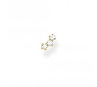 Thomas Sabo Charm Club Charming Yellow Gold Zirconia Single Ear Stud Climber H2132-414-14 - - Sterling Silver