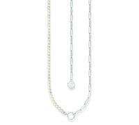Thomas Sabo Charm Club Charmista Charm Club Charmista Cold Enamel Freshwater Pearl Necklace KE2189-158-14 - Sterling Silver / Cold Enamel / Freshwater Pearl