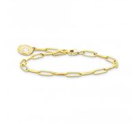 Thomas Sabo Charm Club Charmista Charm Club Charmista Gold Plated Cold Enamel Bracelet X0286-427-39 - Size 19 cm - Sterling Silver / Gold Plated / Cold Enamel