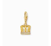 Thomas Sabo Charm Club Charmista Charm Club Charmista Sterling Silver Gold Plated Zirconia LONDON Crown Charm 2123-414-39