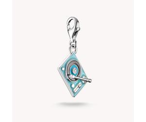 Thomas Sabo Charm Club Charmista Charmista 3D Record Player Charm 2217-041-7 - Polished Quality | - Sterling Silver / Cold Enamel / Zirconia