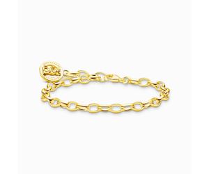Thomas Sabo Charm Club Charmista Charmista HARIBO Gold Plated Goldbears Logo Ring Bracelet - Size 19 cm - Gold Plated / Sterling Silver