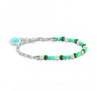 Thomas Sabo Charm Club Charmista Charmista Multicoloured Cold Enamel Freshwater Pearl Bracelet - Size 15 cm - Sterling Silver / Cold Enamel / Freshwater Pearl