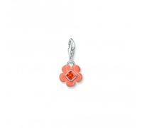 Thomas Sabo Charm Club Charmista Charmista Orange Cold Enamel Flower Charm Pendant 2029-041-8 - - Sterling Silver / Cold Enamel / Zirconia
