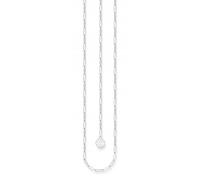 Thomas Sabo Charm Club Charmista Charmista Silver Cold Enamel Necklace X2089-007-21 - Elegant - Size 90 cm - Sterling Silver / Cold Enamel