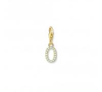 THOMAS SABO Gold Plated Cubic Zirconia Letter O Charm 1978-414-14