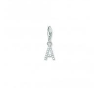 Thomas Sabo Charm Club Charmista Charmista White Zirconia Letter A Charm Pendant 1938-051-14 - - Sterling Silver / Zirconia