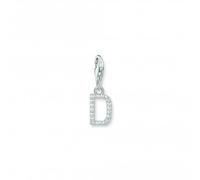 THOMAS SABO Silver Cubic Zirconia Letter D Charm 1944-051-14