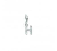 Thomas Sabo Charm Club Charmista Charmista White Zirconia Letter H Charm Pendant 1947-051-14 - - Sterling Silver / Zirconia
