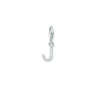 Thomas Sabo Charm Club Charmista Charmista White Zirconia Letter J Charm Pendant 1949-051-14 - - Sterling Silver / Zirconia