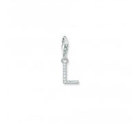 Thomas Sabo Charm Club Charmista Charmista White Zirconia Letter L Charm Pendant 1940-051-14 - - Sterling Silver / Zirconia