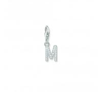 Thomas Sabo Charm Club Charmista Charmista White Zirconia Letter M Charm Pendant 1941-051-14 - - Sterling Silver / Zirconia