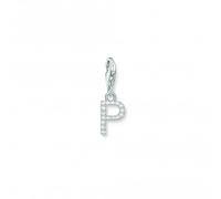 Thomas Sabo Charm Club Charmista Charmista White Zirconia Letter P Charm Pendant 1953-051-14 - - Sterling Silver / Zirconia