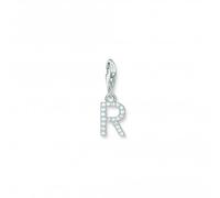Thomas Sabo Charm Club Charmista Charmista White Zirconia Letter R Charm Pendant 1955-051-14 - - Sterling Silver / Zirconia