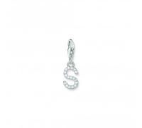 Thomas Sabo Charm Club Charmista Charmista White Zirconia Letter S Charm Pendant 1956-051-14 - - Sterling Silver / Zirconia
