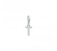 Thomas Sabo Charm Club Charmista Charmista White Zirconia Letter T Charm Pendant 1957-051-14 - - Sterling Silver / Zirconia