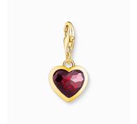 Thomas Sabo Charm Club Charmista Sterling Silver Gold Plated Red Heart Charm 2094-414-10 - Modern - Sterling Silver / 18ct Gold Plated / Zirconia